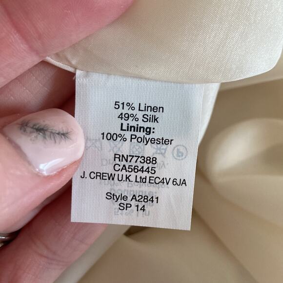 J. Crew Linen/Silk Blend Stripe Mini Skirt, Size 10 - Picture 8 of 8